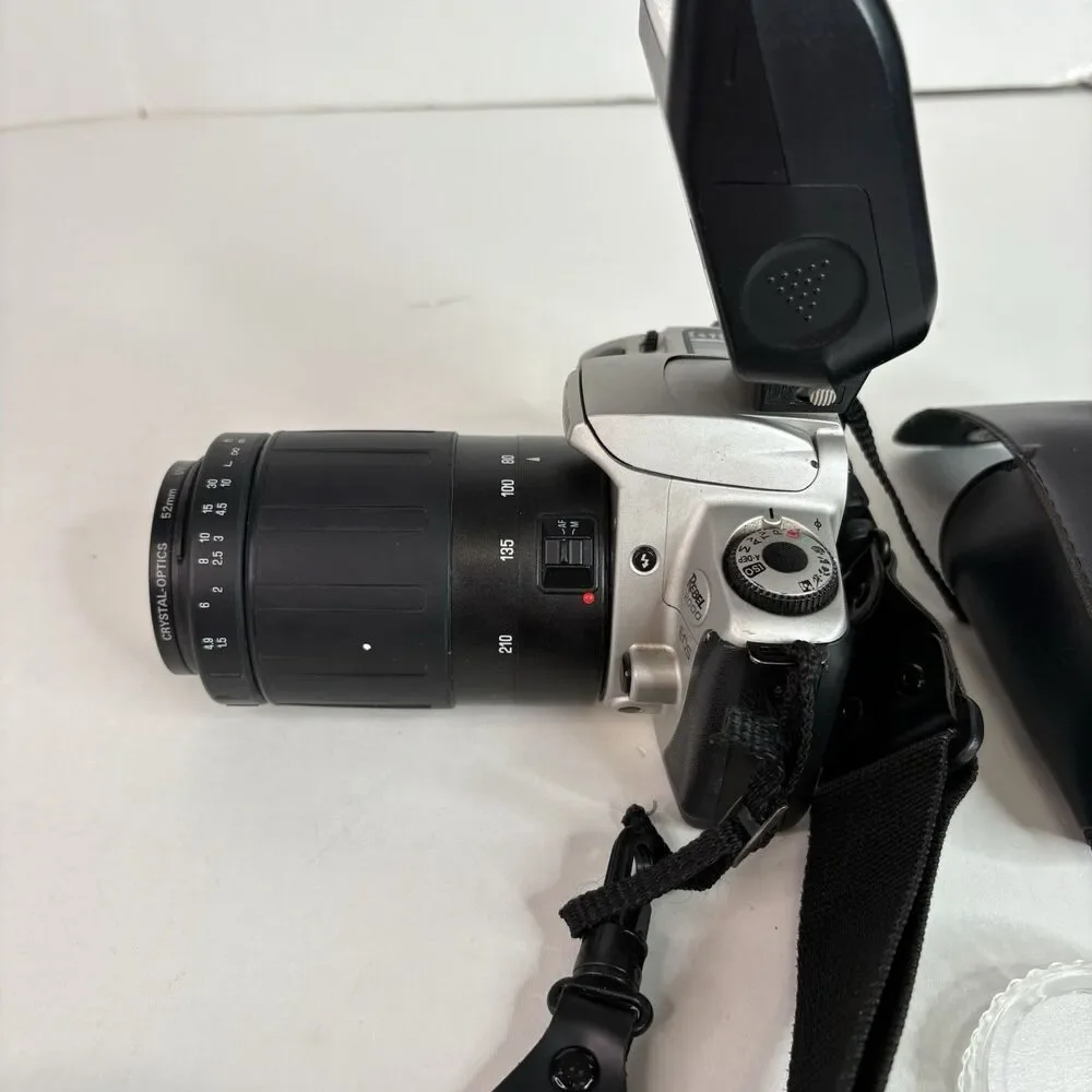 Vintage Canon Rebel 2000 Eos, With Flash And Zoom 80-200mm 1:4.5-5.6 Lens, UV